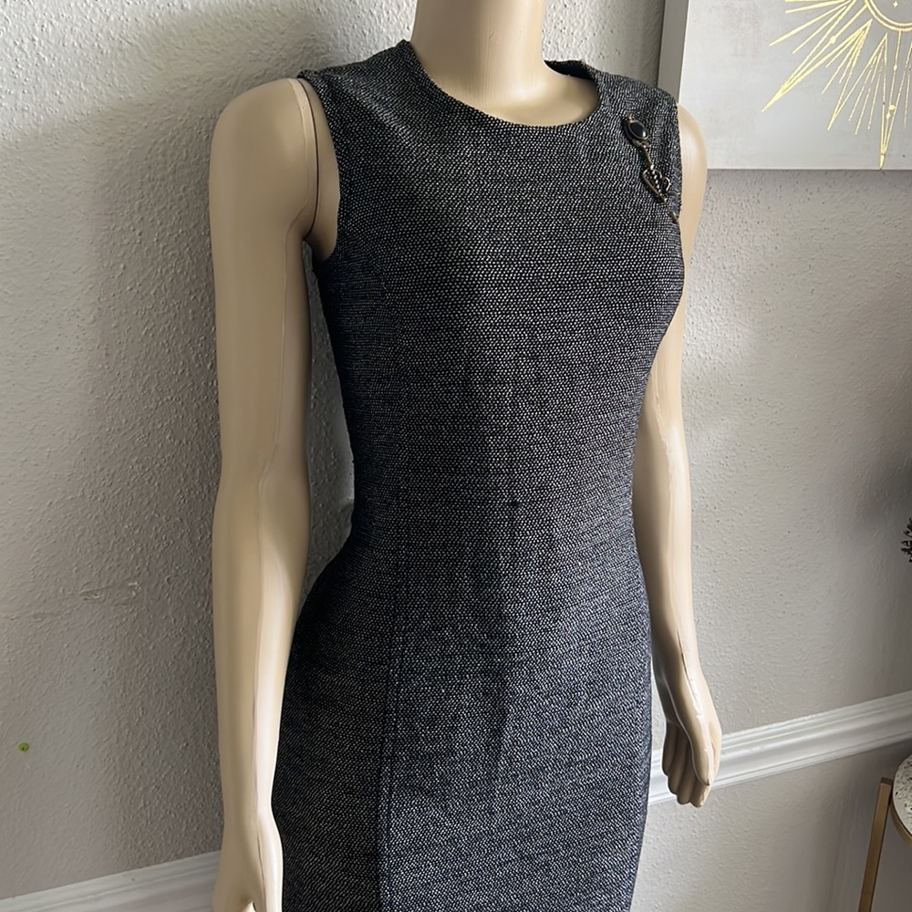 CALVIN KLEIN Vintage Sleeveless Gray Laine Dress 4 - Picture 3 of 8